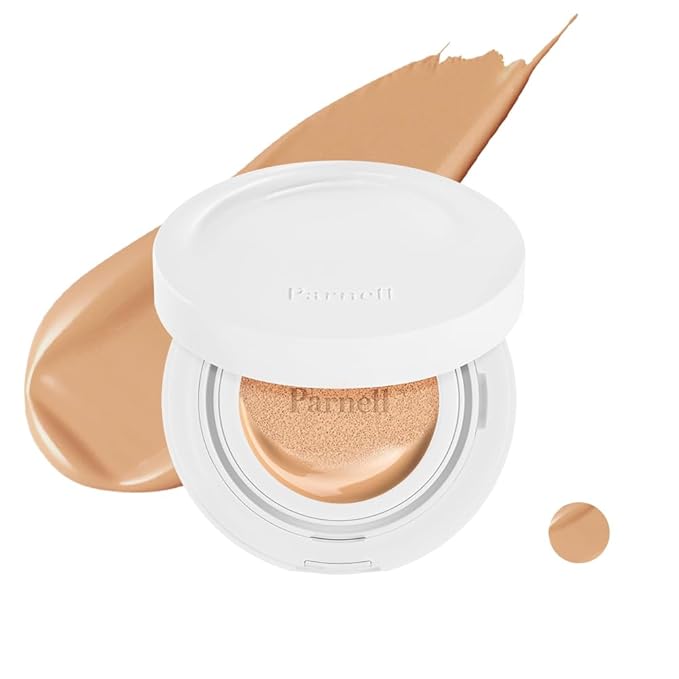 Parnell Cicamanu Serum Cushion - Moisturizing Foundation for Soothing, Coverage, Glass Skin and Lightweight for Sensitive and Dry Skin Pearl Skin (0.52 Fl Oz) (29N)