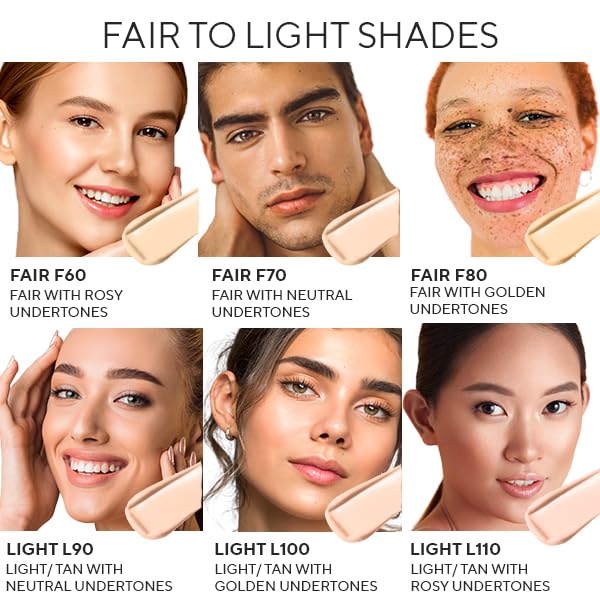 MIRABELLA - Invincible for All HD Liquid Foundation, Moisturizing Face Products for All Skin Types, Full-Coverage Lightweight Foundation Makeup, Moisturizing & Hydrating Beauty Care, Light L90