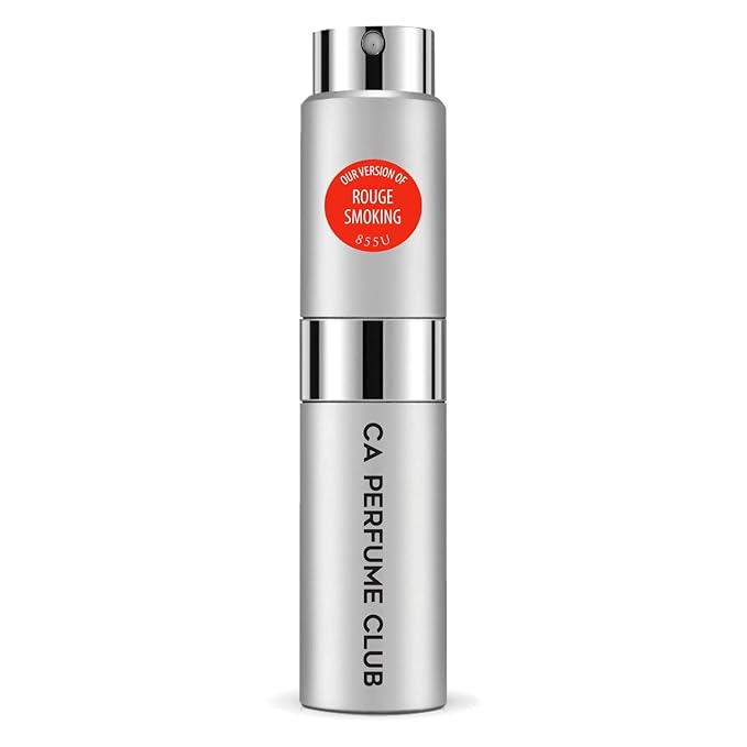 CA Perfume Impression of Rouge Smoking for Women and Men Amber Scent Long Lasting Unisex Fragrance Eau De Parfum Travel Size Refillable Atomizer Spray 0.27 Fl Oz 8ml