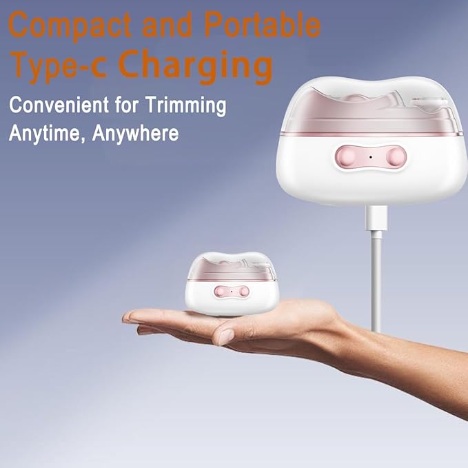 4-in-1 Electric Nail Care Kit for Senior Women, Easy-Grip Rechargeable Nail Clipper & File with Gentle Grinding Heads, and UV Lamp, Manicure Tool for Thick Nails & Steady Hands (White)