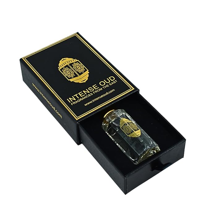INTENSE OUD Twinking Sun Arabian Perfume Oil for Men & Women, Long Lasting Alcohol-Free Concentrated Fragrance, 12ml (0.40 oz) in Black Gift Box, Amber & Vanilla Notes