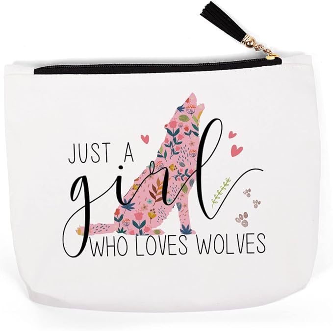 Wolf Gifts for Lovers, Stuff, Decor, Birthday, Christmas Makeup Bag