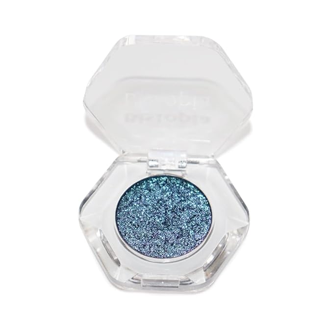 Chameleon Eyeshadow Collection, 14 Shades, Glitter Pressed Powder, Iridescent Shimmer Colors. (Blue Aurora)