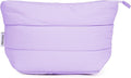 Narwey Small Makeup Bag for Travel Women Girl, Puffer Cosmetic Bag Makeup Pouch for Purse with Zipper, Cute Puffy Make Up Organizer Bags, Travel Toiletry Bag Toiletries (Light Pruple)