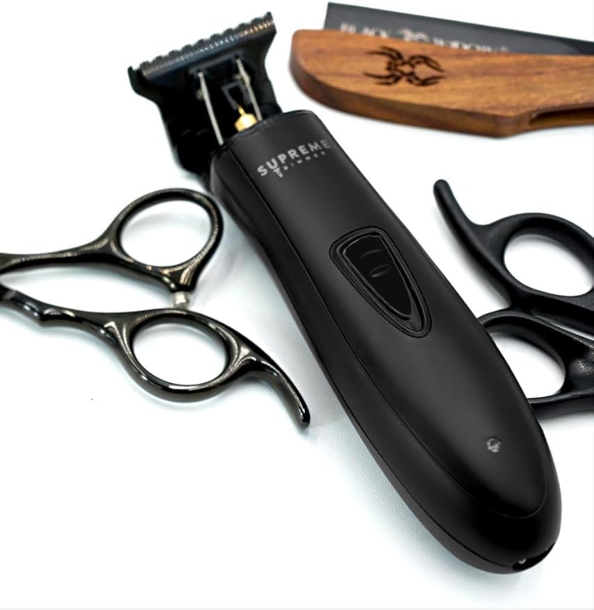 Supreme Trimmer 2-in-1 T-Fader Foil Shaver & DLC T-Shaper Trimmer Set | ST5206 Beard Trimmer STF501 Electric Razor | Travel Hair Trimmer | Black