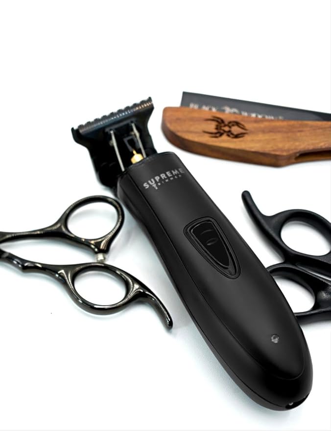 Supreme Trimmer T Shaper - Quiet Cordless Beard & Hair Trimmer for Men | 120 Min Runtime, Low Noise, Zero-Gap DLC Blade | Ideal for Sensitive Skin, Kids & Elderly | ST5206