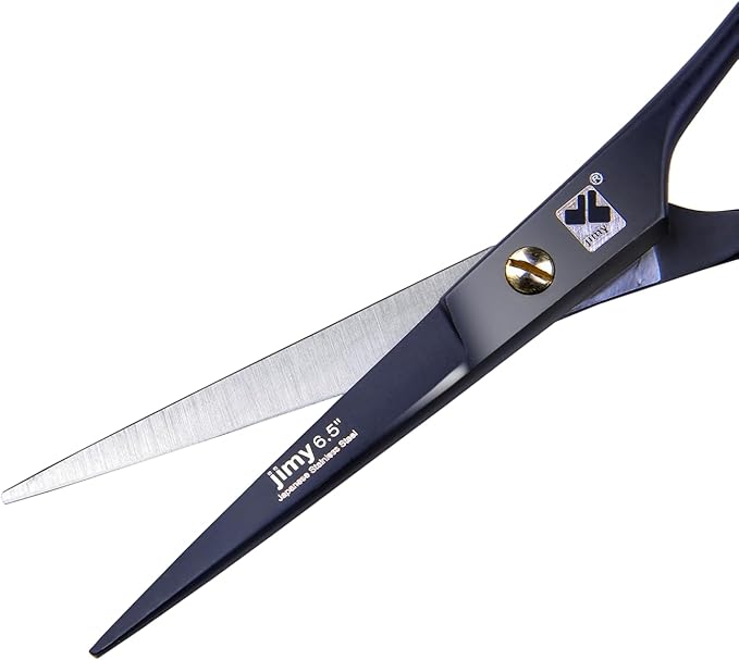 Jimy 6.5" Hair Scissors Professional – Ultra Sharp Razor Edge Stainless-Steel Scissors to Cut Hair – Ergonomic Design Salon Quality Hair Shears for Men, Women & Barbers