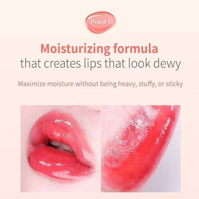 MQNY(MACQUEEN NEWYORK Dewy Water Glow Lip Tint 3.5g (# 03 Peach Dew, Neutral Pink)