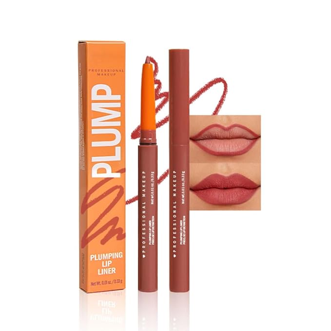 Matte Lip Liner Pencil for Shaping Lips, Retractable Creamy Brown Crayon LipLiner Pencil, Long Lasting Waterproof Lipstick Lip Liner Makeup, Vegan Beauty 03#