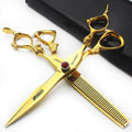 Hairdressing Scissors 6/7/8/9 Professional and Efficient Scissors (7-Inch 2-Piece Set-B)