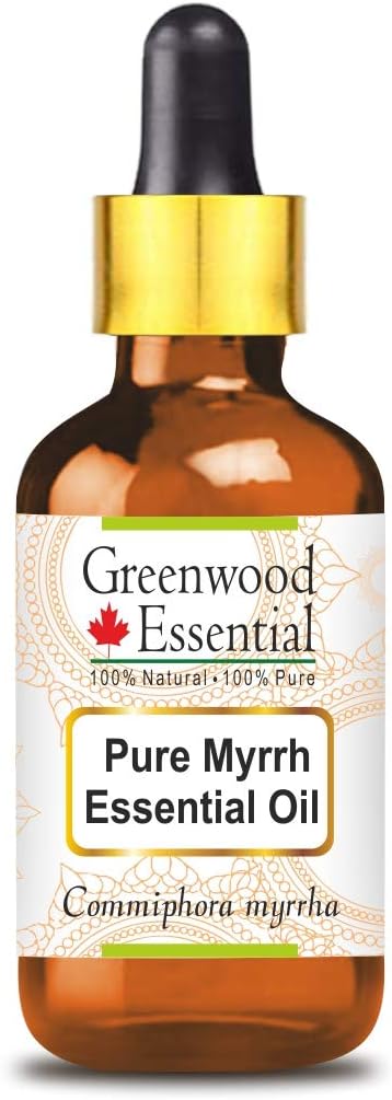 Greenwood Essential Pure Myrrh Essential Oil (Commiphora myrrha) with Glass Dropper 50ml (1.69 oz)