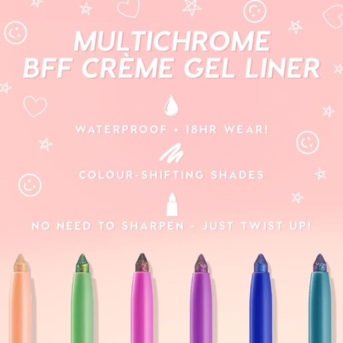 ColourPop BFF Crème Gel Waterproof Chrome Eyeliner Kit - 18HR Wear, Ultra-Pigmented Eyeliner Pencil with Matte & Metallic Finishes - Includes Shades Wild Idea, Ventura Blvd & Actin' Up (3 Count)