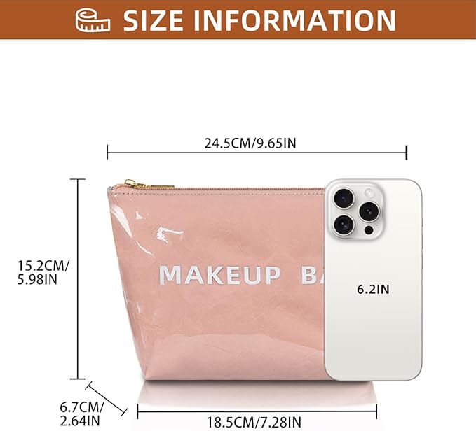 Makeup Bag for Women, Portable Waterproof Cute Cosmetic Bags, Skincare Makeup Case Pouch with Zipper for Daily Use, Travel