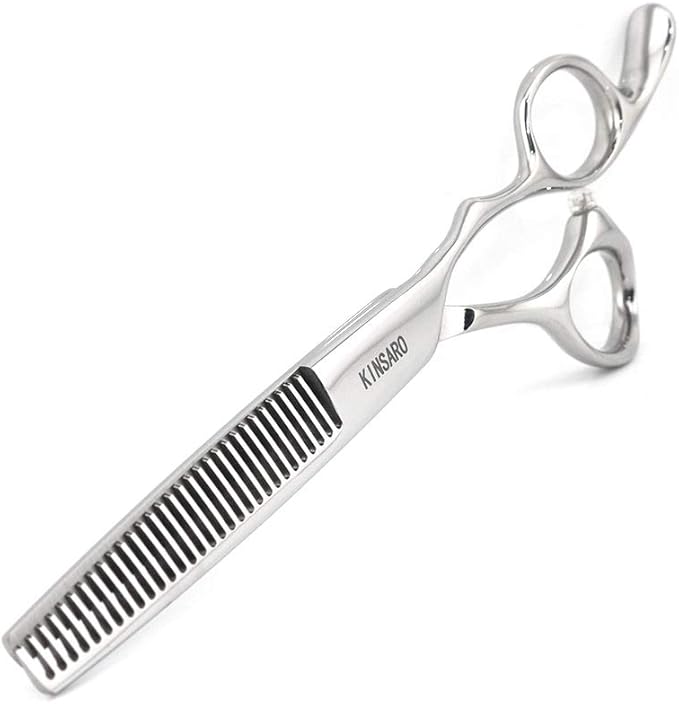 Professional 6 Inch Hair Thinning Shears Barber Scissors Sharp Hair Thinning Scissors 30 Teeth Barber Hair Clippers 440C Shears KINSARO for Hairdresser Barbershop or Home Use