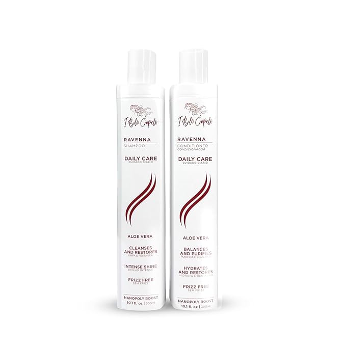 Ravenna Aloe Vera Shampoo & Conditioner Set – Sulfate & Paraben-Free, Deep Moisture, Breakage Reduction for Dry, Damaged & All Hair Types, 2×300ml (10.1 fl oz each)