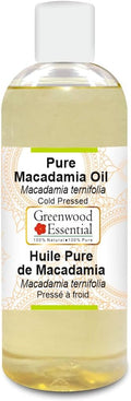 Greenwood Essential Pure Macadamia Oil (Macadamia ternifolia) Natural Therapeutic Grade Cold Pressed 200ml (6.76 oz)