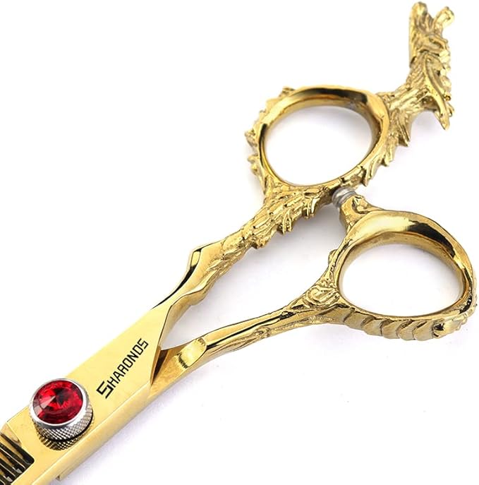Sharonds 6/7 inch Professional Hair Cutting Scissors Set Hair Cutting Scissors Thinning Teeth Shears Set,Sliver Scissors,Barber,Salon,Hairdressing Scissors Kit,Japanese 440C Scissors (6-inch 3pc-B)