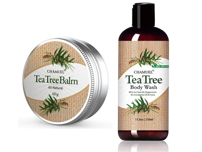Chamuel Tea Tree Balm & Body Wash - The Best Product Combo to Soothe a Wide Variety of Skin Irritations