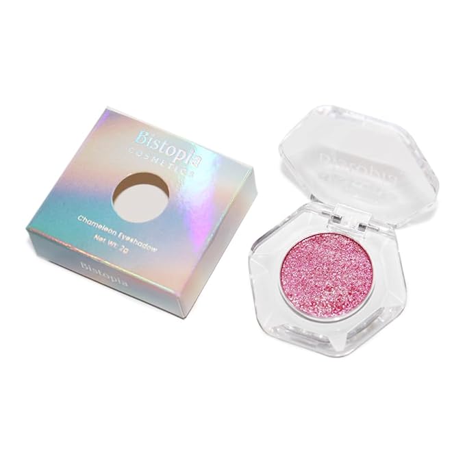 Chameleon Eyeshadow Collection, 14 Shades, Glitter Pressed Powder, Iridescent Shimmer Colors. (Signet)