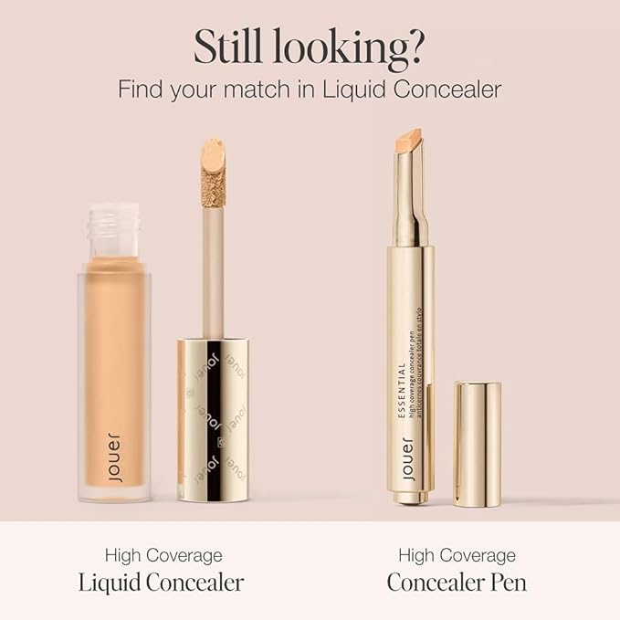 Jouer Essential High Coverage Liquid Concealer - Brightening Concealer - Color Corrector for Under Eye Dark Circles, Spot Coverage, and Eye Primer - Soft Matte Finish, Lace