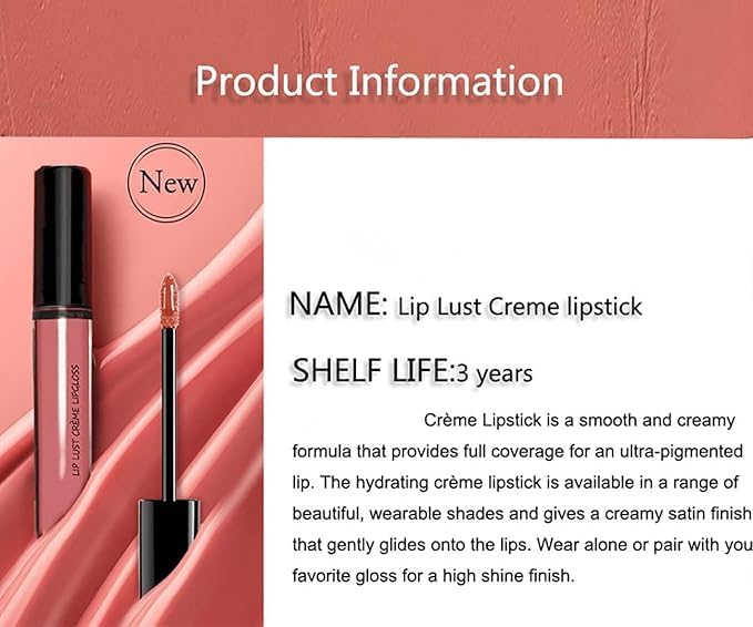 12 Colors Lips Staining Lip Oil, 2025 Upgrade Cream Texture Lipstick Long-Lasting Moisturizing Lip Oil, Waterproof Lipstick Creamy Lip Gloss Non-stick to Cup (#9, One Size)