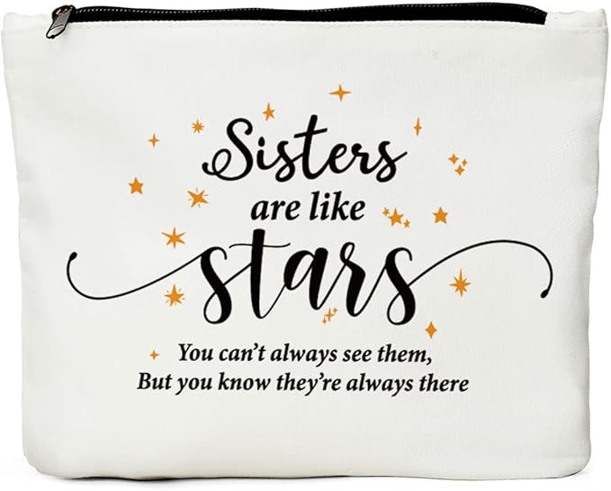 Sister Gifts: Best Friends Makeup Bag - Stars Sister Christmas Birthday Graduation Gift