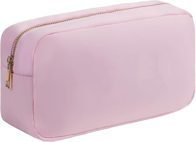 Travel Essentials Makeup Bag for Women Water-resistant Toiletry Organizer Nylon Cosmetic Pouch Preppy Stuff