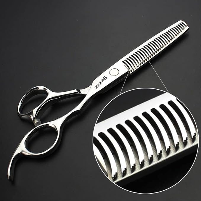 6/6.5 inch professional hair scissors hairdresser hair thinning scissors hairdressing tools barber scissors (6 inch teeth-C)