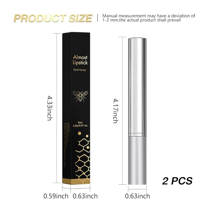 2Pcs Black Cherry Nude Tinted Honey Lip Balm, Sheer Hydrating Moisturizing Lipstick for All Skin Type, Natural Black Cherry Lip Tint Balm Moisturizing Nourishing Lipstick Long Lasting Waterproof