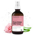 Rose Water Spray for Face with Matrixyl 3000 - Organic Rosewater Face Mist with Aloe Vera & Hyaluronic Acid - Hydrating, Reduces Fine Lines, Boosts Collagen Production, & Soothes Skin - 4 Fl Oz