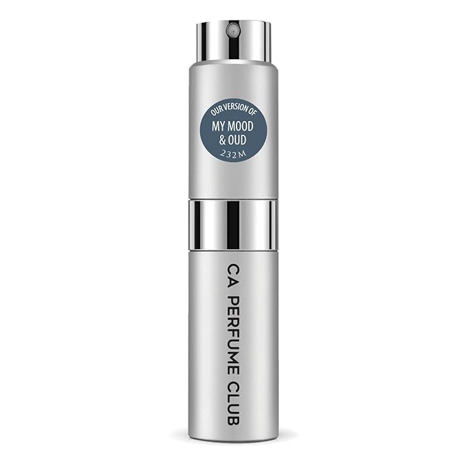 CA Perfume Impression of Oud Satin Mood for Men Amber Woody Scent Long Lasting Cologne for Men Eau De Parfum Travel Size Refillable Atomizer Spray 0.27 Fl Oz 8ml