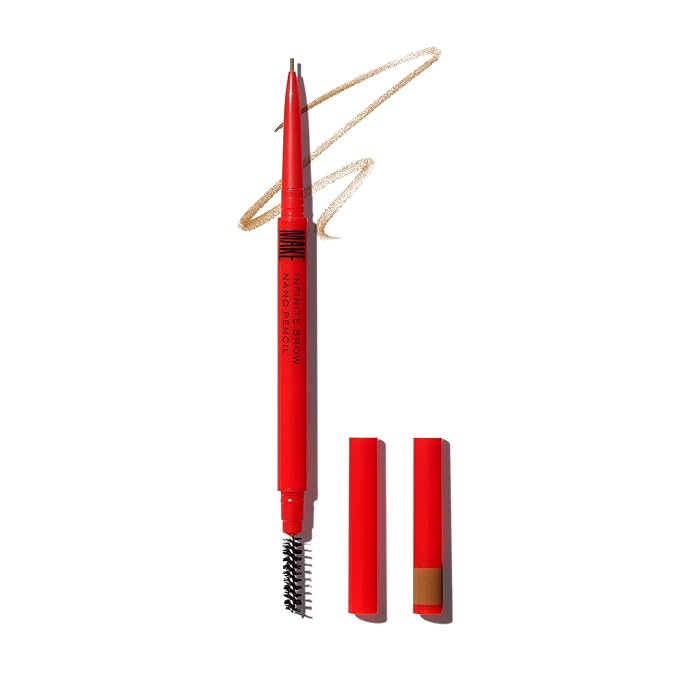 MAKE Beauty Nano Brow, Micro Eyebrow Pencil. Long-Lasting Smudgeproof Eye Brow Makeup for Hairlike Lines. Precision Liner for Natural-Looking Eyebrows - Shade, Warm Taupe