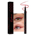 evpct 1Pcs Red Glitter Shimmer Liquid Eyeliner Eye Makeup Pencil Pen, Pearl Red Chrome Eyes Liner Face Glitter Makeup Fake Eyelashes Mascara Accessories, Sparkle Metallic Eyeliner Pen Waterproof