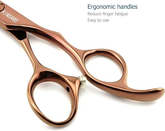6 Inch Professional Hair Cutting Scissors Hair Cutting Shears 440C Hair Shears Haircut Barber Scissors Convex Edge KINSARO for Hairdresser Barbershop or Home Use