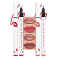 2Pcs Longwear Liquid Lip Liner Stain Marker Pen Set Long Lasting Waterproof, Pink Red Maroon Dusty Mauve Matte 24 Hour Lip Liner and Lipstick Combo, Color Stay Lipliner All Day, Lips Stain peel off