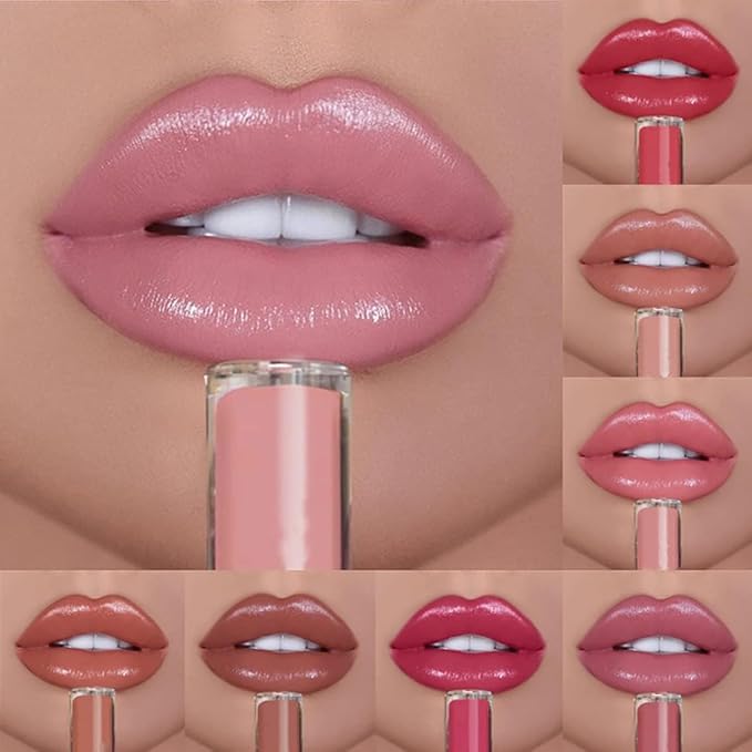 12 Colors Lips Staining Lip Oil, 2025 Upgrade Cream Texture Lipstick Long-Lasting Moisturizing Lip Oil, Waterproof Lipstick Creamy Lip Gloss Non-stick to Cup (#9, One Size)