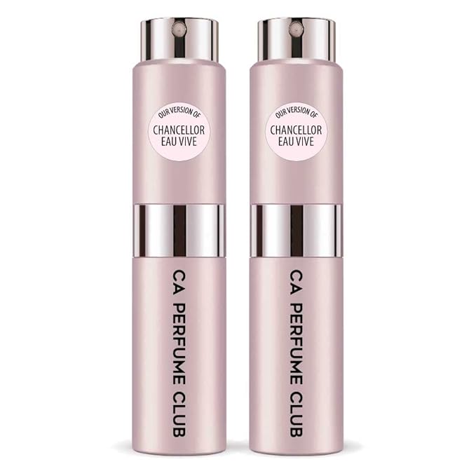 CA Perfume Impression of Chancellor Eau Vive for Women Floral Woody Musk Scent Long Lasting Perfumes for Women Eau De Parfum Travel Size Refillable Atomizer Spray 0.27 Fl Oz 8ml (Set of 2)