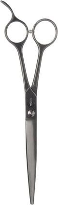 Fromm Invent 7.25" Barber Shears for Over-Comb Cutting, Gunmetal Heat Treated Steel with Beveled Blade and Smooth Edge