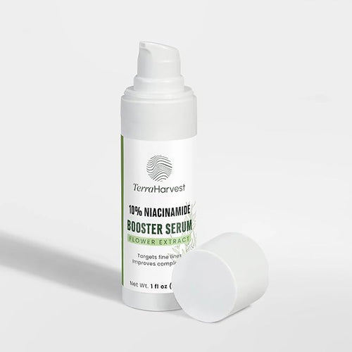 10% Niacinamide Serum Booster – Pore Minimizer & Skin Brightening Formula with Sodium Hyaluronate & Chamomile Extract – Hydrating & Balancing Face Serum for Radiant, Even-Toned Skin – 1 fl oz