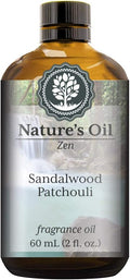 Sandalwood Patchouli Fragrance Oil (60ml) for Diffusers, Soap Making, Candles, Lotion, Home Scents, Linen Spray, Bath Bombs, Slime