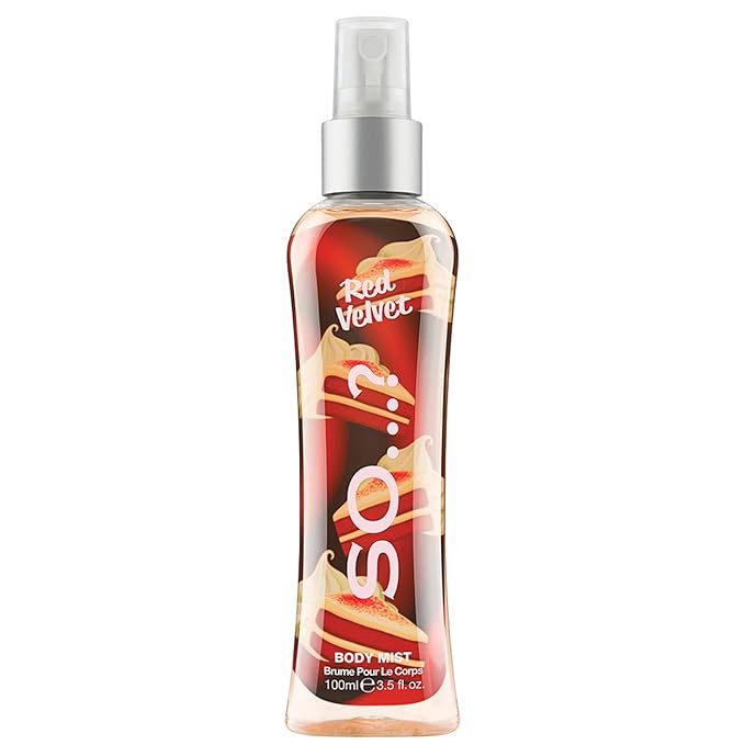 So…? Red Velvet Body Mist - Fruity, Floral, Vanilla Perfume for Women - 6 Hour Wear Body Spray for Women - Cruelty Free - 3.5 oz