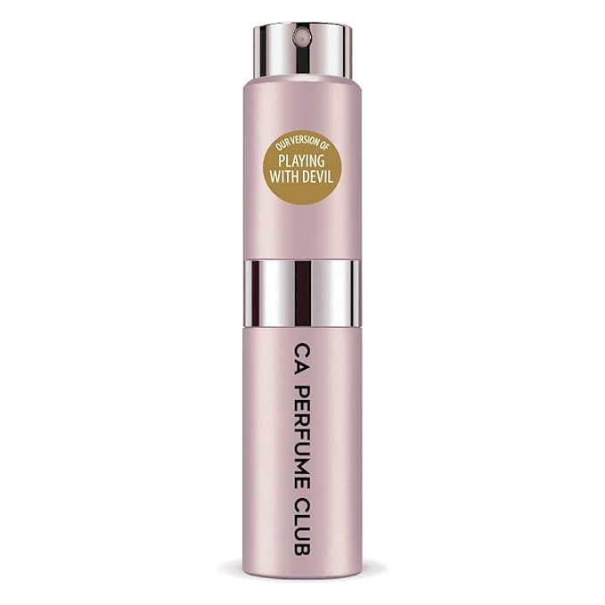 CA Perfume Impression of Playing With Devil For Women & Men Replica Version Fragrance Dupes Concentrated Long Lasting Eau de Parfum Spray Refillable Atomizer Bottle 0.27 Fl Oz/8ml-X1