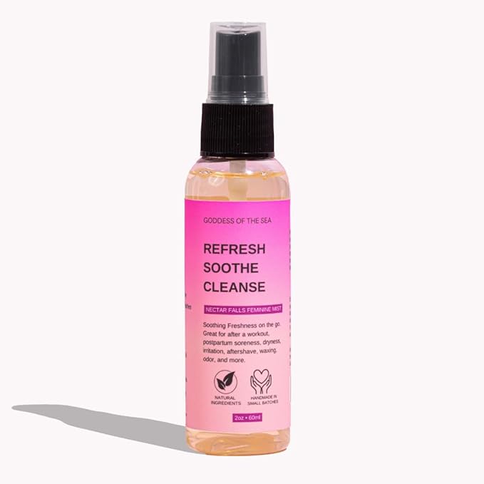 Nectar Falls Feminine Mist – Natural Odor Control Spray | Refreshing, pH-Balanced Intimate Mist for Daily Freshness | Vegan, Soothing, Alcohol-Free with Aloe & Botanical Extracts