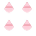4 facial soft triangle puffs, wet and dry makeup tools, used for powder, mineral powder, body powder, foundation make-up, washable powder puffs (Pink)