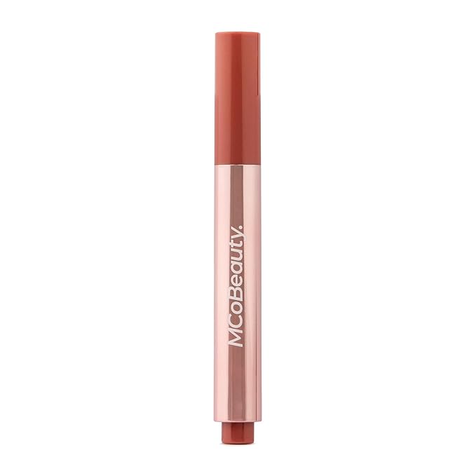 MCoBeauty - Lip Plump 4-in-1 Hydrating Lacquer - Multi-Benefit Lip Color with Shea Butter, Hyaluronic Acid and Click-Pen Format - Lily, Dusty Pink Shade - 2.5ml