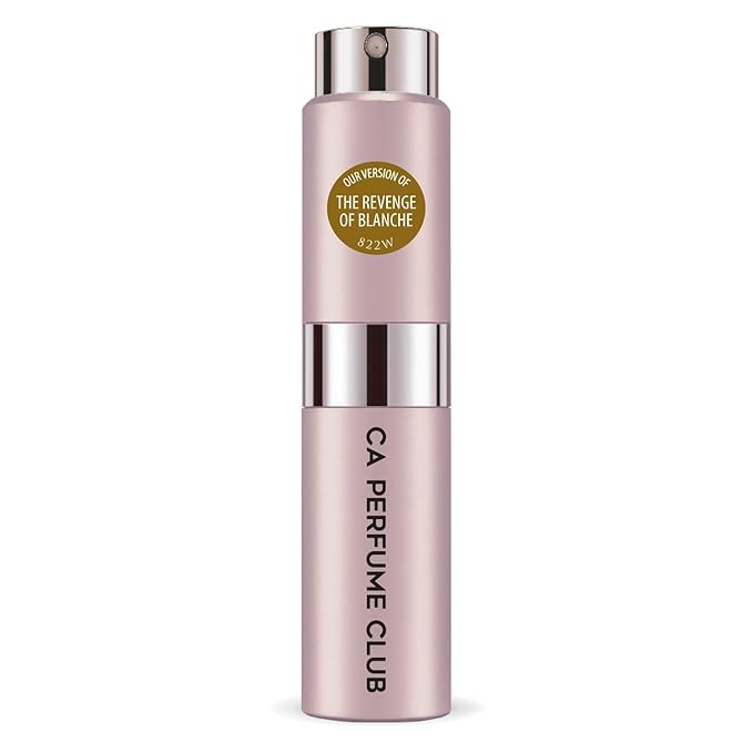 CA Perfume Impression of The Revenge Of Blanche for Women Floral Scent Long Lasting Perfumes for Women Eau De Parfum Travel Size Refillable Atomizer Spray 0.27 Fl Oz 8ml