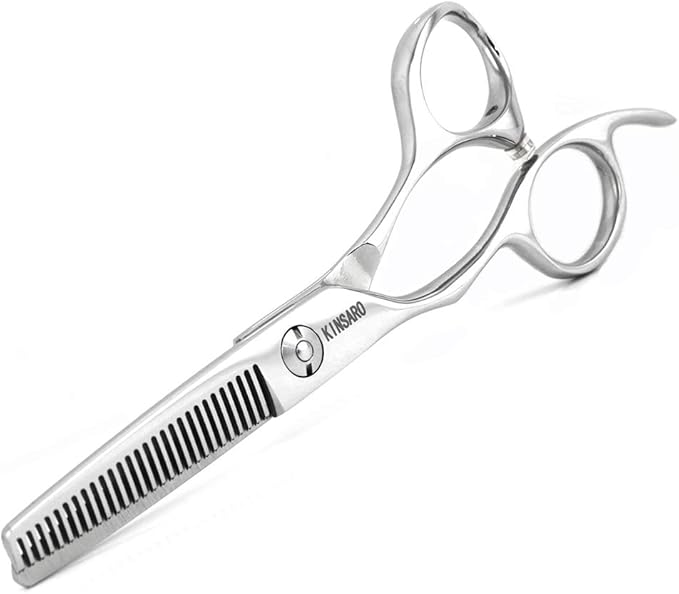 Hair Thinning Scissors left hand 5.5 Inch Barber Scissors Left hand Hair Thinning Shears Barber Shears KINSARO for Hairdresser Barbershop or Home Use