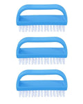 Superio Nail Scrubber Brush Nail Brush for Cleaning Fingernails Hand, and Toes, Small Scrub Brush Hand Scrubber Fingernail Brush Cleaner with Handle- Stiff Bristles, (3 Pack)