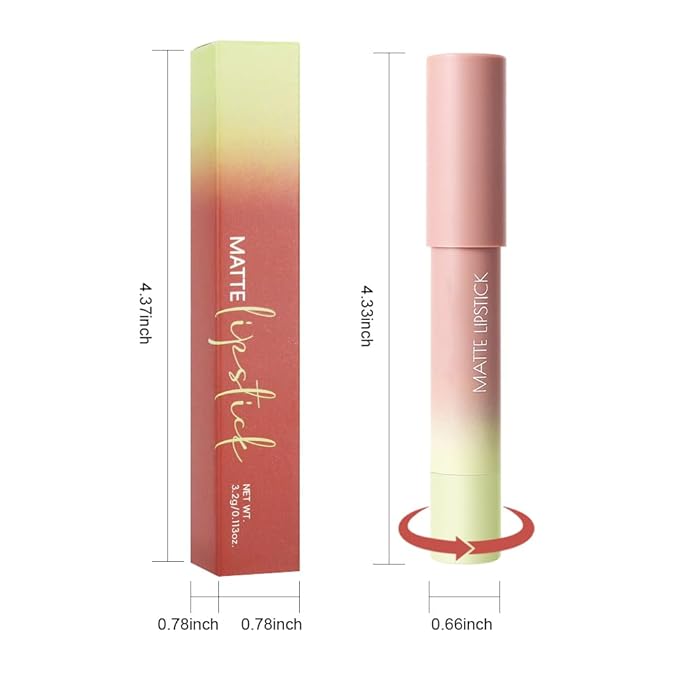 Matte Lip Lipstick Crayon Lip Liner Thick Pencil, High-Pigment Outline lips, Non-sticky Matte Velvet Texture, Waterproof & Smudge-Proof Longwear Pigmented, Fit for all tones 01#
