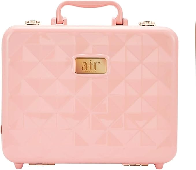 Air Makeup Beauty Box - Makeup Bag with LED Lighted Mirror, Professional Mini/Large Cosmetic Organizer - Portable Vanity & Makeup Case for Travel (Beauty Box, Blush Pink)